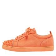 Pre-owned Suede sneakers Christian Louboutin Pre-owned , Orange , Here...