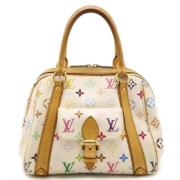 Pre-owned Canvas handbags Louis Vuitton Vintage , White , Dames