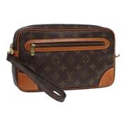 Pre-owned Canvas clutches Louis Vuitton Vintage , Brown , Dames