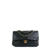 Pre-owned Leather chanel-bags Chanel Vintage , Black , Dames