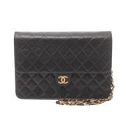 Pre-owned Leather chanel-bags Chanel Vintage , Black , Dames