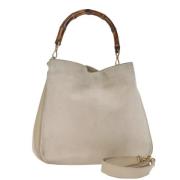 Pre-owned Suede gucci-bags Gucci Vintage , Beige , Dames