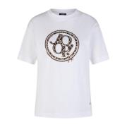 Kristal Logo T-shirt Luipaard Ontwerp Joop! , White , Dames