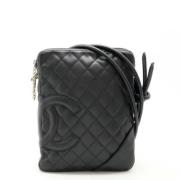 Pre-owned Leather chanel-bags Chanel Vintage , Black , Dames