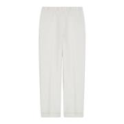 Elastische Taille Denim Stijl Broek Max Mara , White , Dames