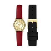 Horloge Set Night Life 28 mm Guess , Yellow , Dames