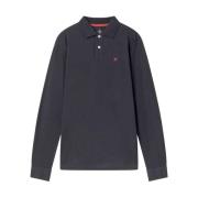 Lange Mouw Polo Slim Fit Hackett , Blue , Heren