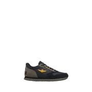 Blauwe Sneakers Sportieve Stijl Aeronautica Militare , Blue , Heren