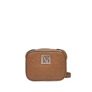 Bruin leren schoudertas Elegant Clip Armani Exchange , Brown , Dames