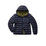 Blauwe Winterjas met Rits Blauer , Blue , Heren