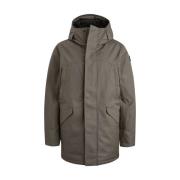 Melange Twill Parka Jas Vanguard , Brown , Heren