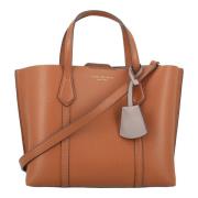 Elegante Leren Tote Tas Tory Burch , Brown , Dames