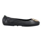 Zwarte/Gouden Gesloten Balletflats Aw24 Tory Burch , Black , Dames