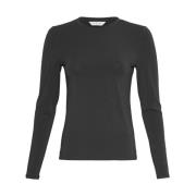 Betrina Lange Mouw Top Moss Copenhagen , Black , Dames