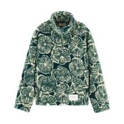 Polar Fleece Zip Sweatshirt Scotch & Soda , Green , Heren