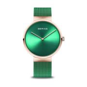 Unisex Klassiek Armband Milanese Band Horloge 14539-868 Bering , Green...