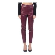 Paarse Glam Rock Leggings met Rits Patrizia Pepe , Purple , Dames