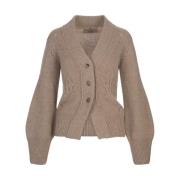 Bruine Cashmere V-Hals Cardigan Sweater Ermanno Scervino , Brown , Dam...