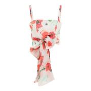 Bloemen zijden chiffon top met bandjes Raquel Diniz , Multicolor , Dam...