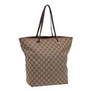 Pre-owned Canvas totes Gucci Vintage , Beige , Dames