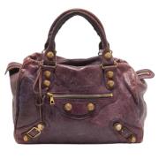 Pre-owned Leather balenciaga-bags Balenciaga Vintage , Purple , Dames