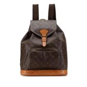 Pre-owned Canvas backpacks Louis Vuitton Vintage , Brown , Dames