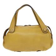 Pre-owned Leather handbags Loewe Pre-owned , Yellow , Dames