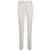 Roomkleurige Broek met Voorsluiting Via Masini 80 , Beige , Dames