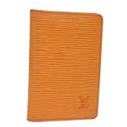 Pre-owned Leather wallets Louis Vuitton Vintage , Orange , Dames