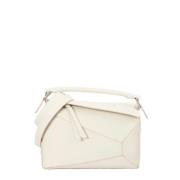 Pre-owned Leather handbags Loewe Pre-owned , White , Dames