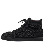 Pre-owned Suede sneakers Christian Louboutin Pre-owned , Black , Heren