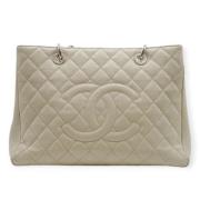 Pre-owned Leather chanel-bags Chanel Vintage , White , Dames