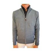 Blauwe Merino Zip Cardigan Stenströms , Blue , Heren