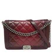 Pre-owned Leather chanel-bags Chanel Vintage , Red , Dames