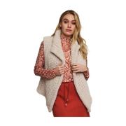 Imitatiebont Gilet Jenna Rino&Pelle , Beige , Dames