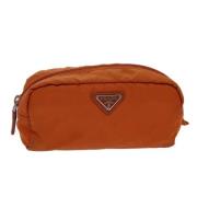 Pre-owned Fabric clutches Prada Vintage , Orange , Dames