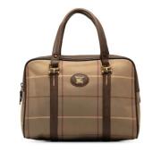 Pre-owned Canvas handbags Burberry Vintage , Brown , Dames