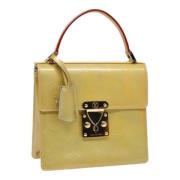 Pre-owned Leather handbags Louis Vuitton Vintage , Yellow , Dames