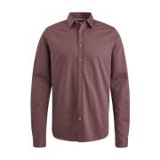 Lange Mouw Twill Jersey Shirt Cast Iron , Brown , Heren