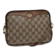 Pre-owned Canvas shoulder-bags Gucci Vintage , Beige , Dames