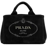 Pre-owned Canvas prada-bags Prada Vintage , Black , Dames