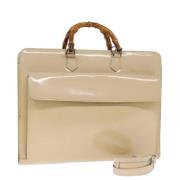 Pre-owned Leather gucci-bags Gucci Vintage , Beige , Dames