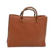 Pre-owned Leather gucci-bags Gucci Vintage , Brown , Dames