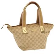 Pre-owned Canvas gucci-bags Gucci Vintage , Beige , Dames