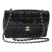 Pre-owned Leather chanel-bags Chanel Vintage , Black , Dames