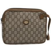 Pre-owned Leather clutches Gucci Vintage , Beige , Dames