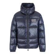 Blauwe Bomberjack met Logopatch Emporio Armani EA7 , Blue , Heren