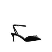 Zwarte platte schoenen met juweelversiering Lola Cruz , Black , Dames