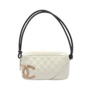 Pre-owned Leather chanel-bags Chanel Vintage , White , Dames