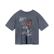 Gebreide Collage T-shirt Alix The Label , Gray , Dames